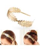 SALOCY Gold Leaf Branch Bridal Hair Crown Headband - Elegant Wedding Accessory - Buy Online on GoSupps.com
