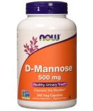 Now Foods D-Mannose 500mg - 240 Veg Capsules | Urinary Tract Support - Buy Online on GoSupps.com