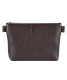 SONNENLEDER Silvretta Mocca - High-Quality Genuine Leather Cosmetic Bag | Shop Internationally - Buy Online on GoSupps.com