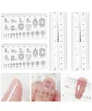 4Pcs Nail Measurement Ruler Set - Acrylic Nails & DIY Manicure Tools | Accurate Size for Nail Art & Rhinestones - Buy Online on GoSupps.com