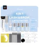 4 in 1 Lash & Brow Lift Color Kit - Professional Eyelash & Brow Lamination - DIY Curling Perming Tools for Salon & Home Use (Black - Buy Online on GoSupps.com
