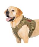 OneTigris FIRE Watcher Tactical Dog Harness - MOLLE Dog Vest for Training & Service - Durable 1000D Nylon (Large Brown) - Buy Online on GoSupps.com