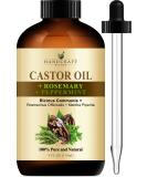 Handcraft Castor Oil with Rosemary Oil and Peppermint Oil for Hair Growth  Eyelashes and Eyebrows - 100% Pure and Natural Carrier Oil  Hair Oil - Moisturizing Massage Oil for Aromatherapy - 4 fl. Oz - Buy Online on GoSupps.com