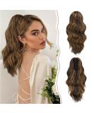 Shop Sofeiyan Clip-In Claw Ponytail Extension - Long Curly Heat-Resistant Hair Extension for Women - Dark Brown & Auburn Mix - Buy Online on GoSupps.com
