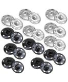 JOSDIOX Large Snap Fastener Buttons 12 Sets - Silver/Black - for Sewing Clothing - 25mm Size - Buy Online on GoSupps.com