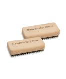 MERXartis Craftsman Brush Set of 2 - Beech Wood Hand Washing Brushes with Firm Short Bristles for Stubborn Dirt | International Shipping Available - Buy Online on GoSupps.com