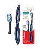 Colgate Keep Soft Manual Toothbrush for Adults with 2 Whitening Brush Heads - Navy Starter Kit - Buy Online on GoSupps.com