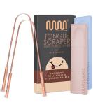 Mastermedi 100% pure copper tongue scraper with travel case - 2 pack all natural ayurveda tongue cleaner banned bad breath and maintains oral hygiene large grip (set of 2 (Copper Tongue scraper))) - Buy Online on GoSupps.com