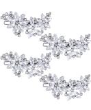 PAGOW 4Pcs Crystal Flower Bridal Hair Clips  Silver Bride Wedding Hair Accessories Hair Pins  Rhinestone Flower Wedding Headpiece for Brides Women Girls 4Pcs rhinestone hair clips - Buy Online on GoSupps.com