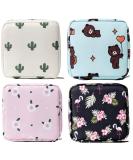 4-Piece Tampon Storage Bag Set | Portable Hygiene Organizer for Women | Large Capacity Menstruation Zipper Pouch | Ideal for Girls & Women - 12x12 cm - Buy Online on GoSupps.com