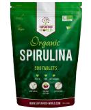 Organic Spirulina Tablets (500 X 500mg) Premium Quality Dietary Superfood | Natural Source of Vegan Protein Iron & Vitamins | UK Certified Organic Ideal for Sports Nutrition Detox & Energy - Buy Online on GoSupps.com