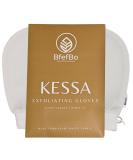 BfefBo Exfoliating glove kessa 2 Pack exfoliating mitt natural shower loofah exfoliating body scrub tan removal plant based eco friendly products plastic free - Buy Online on GoSupps.com