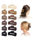 Deviegath 12 pcs Rectangle Hair Claw Clips Set for Thick Hair - Large and Small Non-slip Hair Accessories for Women - Buy Online on GoSupps.com
