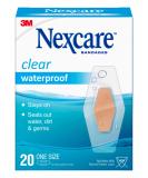 Nexcare Waterproof Clear Bandages Germproof 20 Count x 4 - Pack of 4 - Buy Online on GoSupps.com