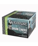 Ultrasac Heavy Duty 55-60 Gallon Trash Bags - Large 50 Pack - Professional Black Garbage Bags - 2 MIL Industrial Strength - For Construction Contractors - 38 x 58 - Drum Liners - Buy Online on GoSupps.com