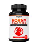 Horny Goat Weed for Men and Women - 1590 Maximum Strength - Stamina, Endurance, Circulation, Joint & Back Support - Maca Root, Ginseng, Yohimbine, Tribulus, L-Arginine - USA Made - 60 Count - Buy Online on GoSupps.com
