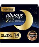 Always ZZZ Overnight Disposable Period Underwear for Women - Size XL-2XL 360 Coverage Worry-Free Sleep Protection 14 Count (2 Packs) - Shop Now for International Shipping - Buy Online on GoSupps.com