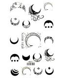 Crescent Moon Cartoon Tattoo Sticker - 4X8 inches | Waterproof Body Art for Arm & Leg | Great Gift Idea - Tattoo Sticker 101 - Buy Online on GoSupps.com