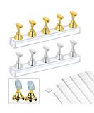 Cyh 2 Set Acrylic Nail Exercise Stand - Magnetic Nail Tip Holder & 96 Reusable Adhesive Spatula for Nail Art Practice & Display - Buy Online on GoSupps.com