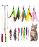 Meydll 15-Piece Cat Toy Set | Interactive Toys with Springs Fish Plush & Worms for Kittens | International Shipping - Buy Online on GoSupps.com