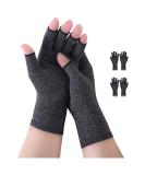 2 Pairs Arthritis Compression Gloves Fingerless for Women Men - Relieve Rheumatoid Osteoarthritis - Grey M - Buy Online on GoSupps.com