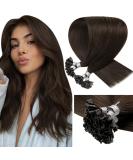 Laavoo 55cm U Tip Real Hair Extensions - Brown #4 - Keratin Bonded 50g 1g/s - Chocolate Brown Hair Extensions - Buy Online on GoSupps.com