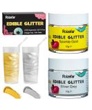 Buy RoizeFar Edible Glitter Set - 2 Colors Tasteless Powder for Cakes & Drinks | Perfect for Easter Christmas Oktoberfest Parties | 10g Gold & Silver - Buy Online on GoSupps.com