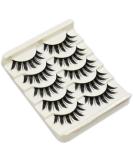 KISSNOWY 5 Pairs Cosplay False Eyelashes Japanese Style Makeup | Thick Eyelash Extension for Masquerade Party - Black - Buy Online on GoSupps.com