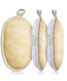 3 Packs Exfoliating Loofah Sponge Pads,Large 5x 7-100% Natural Luffa and Terry Cloth Materials,Premium Loofa Sponge Scrubber Body Glove Close Skin for Men and Women,Perfect for Bath Spa and Shower - Buy Online on GoSupps.com