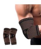 Buy Copper Elbow Compression Sleeve for Tendonitis & Tennis Elbow - Support for Men & Women Relief for Golf Elbow & Weightlifting - Buy Online on GoSupps.com