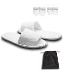 EchoApple 10 Pairs of White Waffle Open Toe Slippers - One Size Fits Most Men and Women for Spa, Party, Hotel, and Travel - Medium White - 5-7 Women/4-7 Men - Buy Online on GoSupps.com