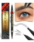 Imethod microblading eyebrow pencil-Eyebrow pencil 2-in-1 dual-ended eyebrow pencil with 3-micro fork tip applicator & precise brush tip creates natural eyebrows dark gray gray - Buy Online on GoSupps.com