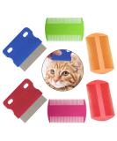 6 Pcs Pet Flea Combs Multi-Use Shell Combs for Dogs and Cats - Pet Combs for Removing Fleas Dandruff and Hair Stains - Buy Online on GoSupps.com
