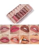 MAEPEOR Shimmer Glossy Lipgloss Set - 8PCS Non-Sticky Moisturizing Liquid Lipstick - Buy Online on GoSupps.com