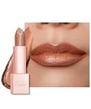 Oulac Moisture shine lipstick bronze shimmering lipstick with shiny surface creamy texture lip care lipstick for moisturizing lips vegan (06) Precious moment (PG06) Precious moment - Buy Online on GoSupps.com