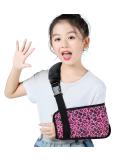 Red Leopard Print Kids Arm Sling | Shoulder, Elbow, Wrist Support for Children | Pediatric Toddler Shoulder Brace and Immobilizer for Broken Arms - Buy Online on GoSupps.com