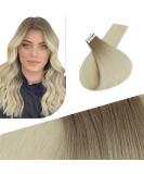 FSHINE Ombre Tape-In Hair Extensions | 40cm Real Virgin Hair - Light Brown to Blonde - 10 Pieces 20g #R8T60 - Buy Online on GoSupps.com