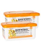 Petkin Paw Wipes Plus 100 Orange Scented Wipes | Enriched with Paw Balm | Absorbent Pet Wipes for Dogs, Cats, Puppies & Kittens | Remove Dirt & Odors | 200 Wipes - Buy Online on GoSupps.com