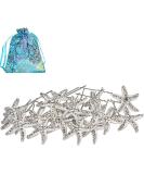 Jaciya 18 Pack Bride Crystal Rhinestone Starfish Hair Pin Hair Jewelry Hair Accessories Women Headwear Headdress for Beach Themed Wedding Party Hair Clips for Women Silver - Buy Online on GoSupps.com