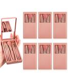 Bridesmaid Proposal Gifts - 6 Sets Mini Travel Makeup Brushes & Cosmetic Bags | Perfect for Wedding Bridal Shower & Bachelorette Party (Cameo Brown - Buy Online on GoSupps.com