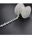 Jerler 1 Yard Rhinestone Trim - Crystal Rhinestone Chain Applique - DIY Decoration and Wedding Clothing Embellishments - Silver - 0.4 Width - Buy Online on GoSupps.com