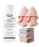 Buy Eucerin Dermo Capillary Shampoo Extra Tolerability 250ML & Microfiber Hair Towel Wrap - Fast Drying Hair Turbans for Women | Anti-Frizz Solution for Curly Hair - Buy Online on GoSupps.com