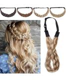 Silk-Co Women s 5-Strand Blond Braided Hair Band | Vintage Elastic Headband for Weddings | Hair Tie Extensions 3.8cm Wide - Buy Online on GoSupps.com