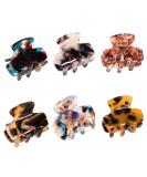 TSLINC 6 pieces of hair clips small hair clips for medium and thin hair non-slip hair singers made of pine tortoise cellulose acetate hair clips for women and girls brown leopards - Buy Online on GoSupps.com