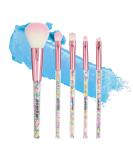 Expressions 5pc Sprinkle Confetti Makeup Brush Set - Pink Rainbow Handles Dense Bristles | Premium Makeup Brushes for Perfect Application - Buy Online on GoSupps.com