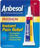 Anbesol Gel Maximum Strength 0.33 oz (Pack of 4) - Fast Pain Relief for Oral Discomfort - Buy Online on GoSupps.com