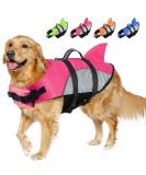 Ripstop Dog Life Jacket - Adjustable Pet Swim Vest for Small Medium Large Puppies - XL Pink (66-78cm Chest Circumference) - Floating Safety with Rescue Handle - Buy Online on GoSupps.com