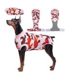 Kuoser Camouflage Dog Body After Surgery | Breathable Post-Op Bodysuit for Male & Female Dogs | XXL Rosa Star Color - Alternative to Protective Collar - Buy Online on GoSupps.com