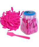 AMT 110 PCS Pink Cosmetic Spatula Set for Skin Care - Disposable Makeup Stirring and Sampling Spoons in Jar - Buy Online on GoSupps.com