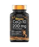CoQ10 200mg Capsules with Black Pepper Extract - 150 Count | Max Absorption Antioxidant Supplement | 5 Month Supply | Boost Energy & Fight Free Radicals - Buy Online on GoSupps.com